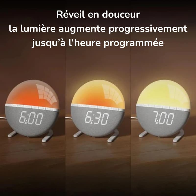 Réveil simulateur d'aube enfant - Lumora™